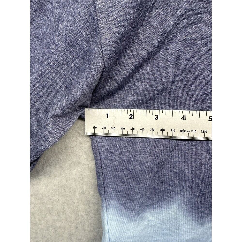 Sundown by Splendid Womens Sweater with Hair Tie Ombre Blue Cropped XL NWT - Picture 3 of 12